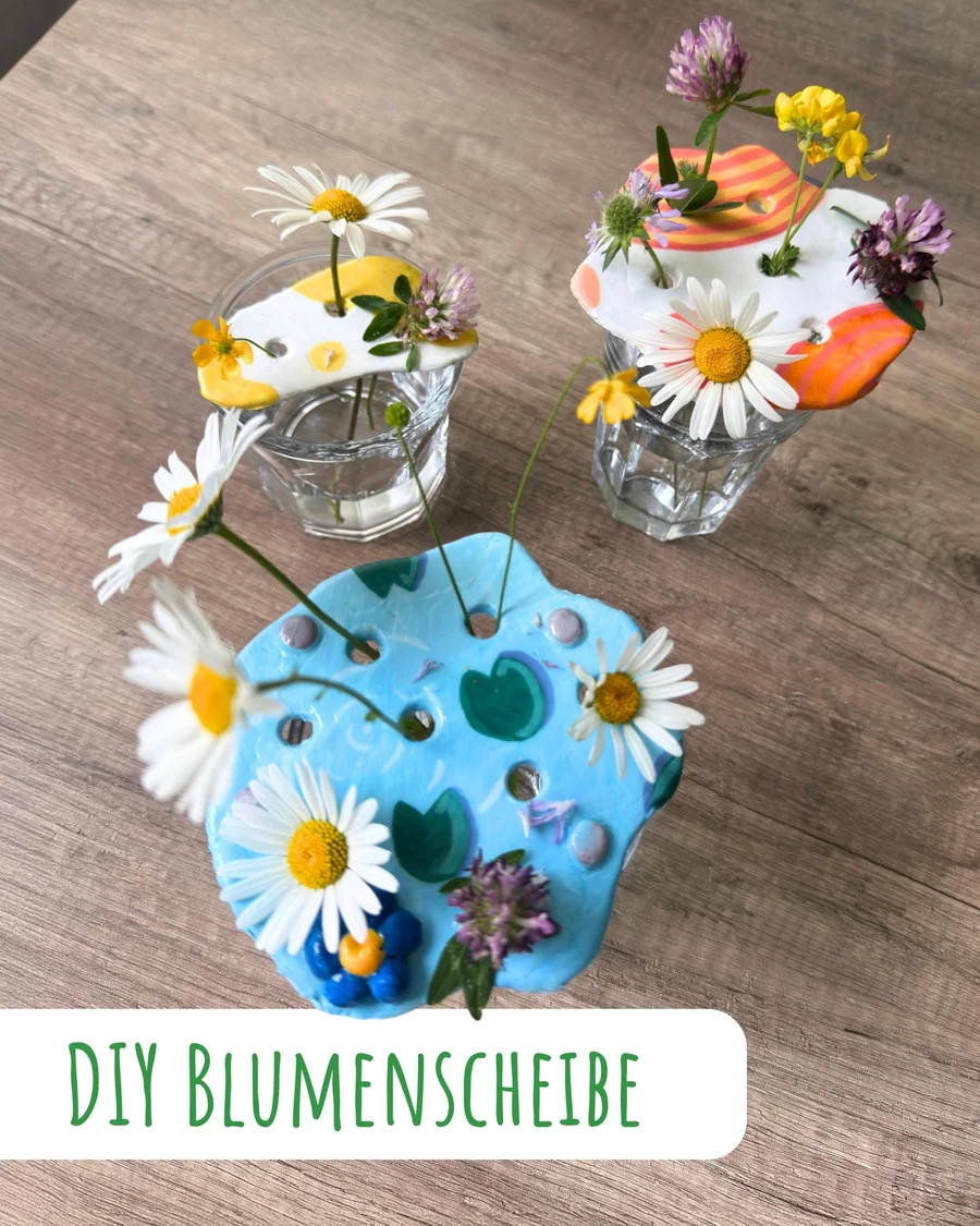 DIY-Blumenscheibe aus Modelliermasse : MOIN CARD